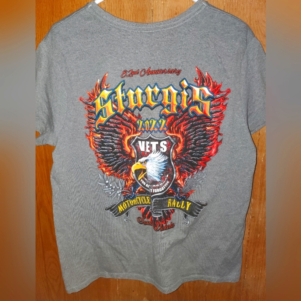 82nd Sturgis Veterans Motorcycle Rally T-Shirt Large